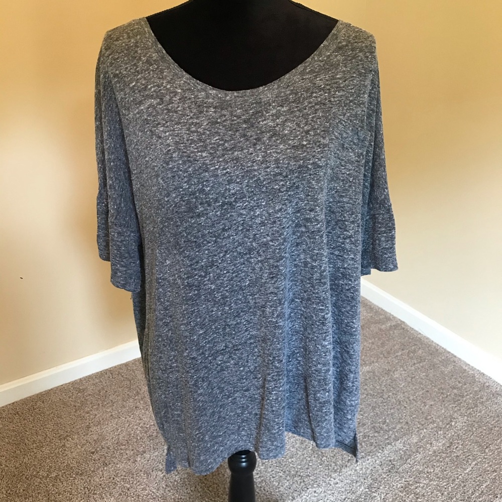 2XL Old Navy Heathered Gray Boyfriend Tee